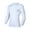 White, variant on Men Thermal Compression Long Sleeve Fleece Lined Undershirt Cold Weather Workout Athletic Base Layer Baseball Top