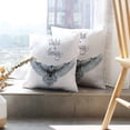 thumbnail image 6 of LALILO Throw Pillow Covers Beautiful Watercolor Flying Snowy Owl Cushion Cover 18" x 18", 2 Pack, 6 of 6