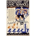 thumbnail image 2 of Vera Bock 17x24 Black Ornate Framed Double Matted Museum Art Print Titled: History of Civic Services in the City of New York Fire Department No. 2 (1938), 2 of 5