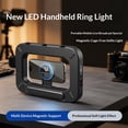 thumbnail image 2 of Magnetic 3600mAh 12W RGB Selfie Ring Light With Mini Tripod for Smartphone, Rechargeable Phone Light,Double-Sided Magnet Handheld Stabilizer for Magsafe/Phones/Video Recording/Photos, 2 of 5