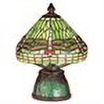 thumbnail image 2 of 10.5"H Tiffany Dragonfly W/Tiffany Mosaic Base Mini Lamp 47609, 2 of 2