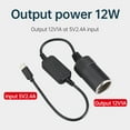 thumbnail image 6 of USB C To 12V Car Cigarettes Lighters Socket Converters Cable For Vehicle Electronics Gadgets Car Navigation Recorders, 6 of 8