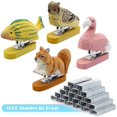 thumbnail image 5 of Mini Stapler with Staples Animal Cartoon Mini Stapler Up to 12 Sheets Office Student School Home Decor Gift (style2), 5 of 5