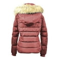 thumbnail image 4 of Winter Quilted Puffer Coat for Women Fleece Lined Warm Jacket with Removable Faux Fur Hood, 4 of 5