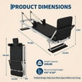 thumbnail image 2 of Machine de Pilates Pliable avec Planche de Saut, Ressorts Robustes Résistance Réglable, Équipement de Gym à Domicile Professionnel pour Tout le Corps, Blanc, 2 of 8