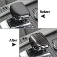 thumbnail image 5 of NS Real Carbon Fiber Gear Shift Knob Cover Sticker Trim for Audi A4/A5 2017-2018, for Audi Q7 2016-2018, 5 of 5