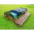 thumbnail image 1 of Landscape Outdoor Tablecloth, Mount Cook and Pukaki Lake in New Zeland Landmark Scenic Scenery Forest, Decorative Washable Fabric Picnic Table Cloth, 58 X 84 Inches,Blue White Green, by Ambesonne, 1 of 2