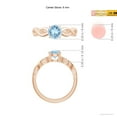 thumbnail image 4 of Angara Natural 0.72 Ct. Aquamarine Solitaire Ring in 14K Rose Gold for Women (Ring Size: 3.5), 4 of 9