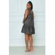 thumbnail image 2 of Vestido corto vaquero sin mangas para mujer, minivestido con volantes, color liso, holgado, informal, para playa y calle, verano, 2023, 2 of 5