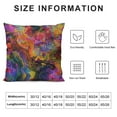thumbnail image 5 of ONETECH  Color Throw Pillow Cover Abstract Purple Pink Red Orange Golden Blue Chaotic Waves Colorful Rainbow Square Pillow Case Cushion Cover for Home Car Decorative, 5 of 5
