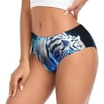 thumbnail image 2 of Fotbe Futuristic Blue Light White Tiger Calzones Estampados para Mujer – Ropa Interior de Algodón, Cómoda, Suave y Elástica-X-Small, 2 of 6