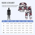 thumbnail image 4 of Fotbe Gothic Skulls And Roses Pijama de Hombre con Estampado de Manga Larga, Conjunto de 2 Piezas, Ropa de Dormir Suave y Cómoda con Bolsillos-Small, 4 of 7
