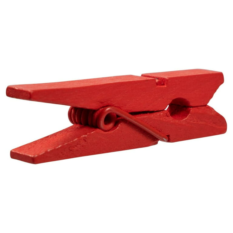 HAHIYO Pink Wooden Clothespins - 16 Pack, 2.87" Length, Strong Springs For Laundry, Crafts, Photos & Decor