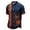 Navy, variant on Men's Halloween Floral Ghost Embroidery Button Down Shirt, Day Of The Dead Pattern Long Sleeve Festive Party Top