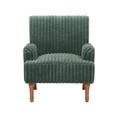 thumbnail image 2 of Silla de acento moderno con 2 "Wide Wale Corduroy, 9" patas de madera maciza, cómodo sillón tapizado en café oscuro para la sala de estar, 2 of 5