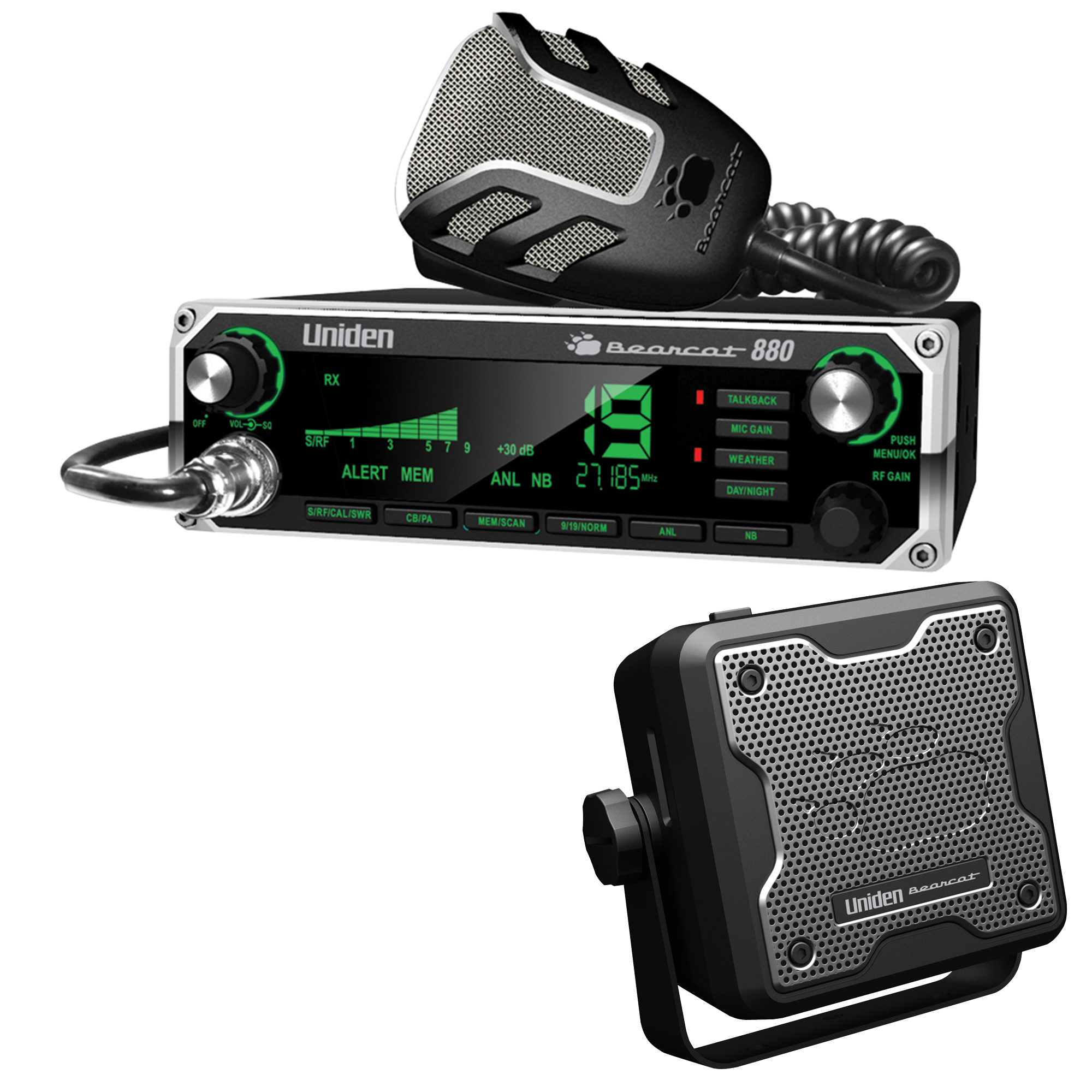 Uniden 40Channel Bearcat 880 CB Radio with 7Color Display