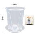 thumbnail image 1 of Lefu 5PCS Clear Orchid Pot with Holes&Saucers Root Control Meshpot Flower Plant Pot, 1 of 9