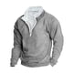 thumbnail image 2 of Blusa y camisa de manga larga con cuello alto para hombre, sudadera informal con capucha, cuello alto retro, cremallera, manga larga, holgada, blusa para hombre, 2 of 3