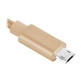 thumbnail image 3 of SilverStone Technology CPU01G-1800 Micro USB Cable for Smartphone / LG / Samsung / Reversible USB-A / Reversible Micro USB-B / 1800mm / Gold, 3 of 8
