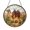 Acrylic 3.5 Inch, variant on Stained Glass Camel Suncatcher Window Hanging, Desert Caravan Animal with Ornate Saddle Scene Round Sun Catcher, Southwestern Nature Light Decor Gift