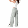 thumbnail image 6 of Delayuji Womens Cotton Linen Pants Wide Leg Pants Loose Fit Summer Casual Outerwear Fashion Pants With Pockets, 6 of 7