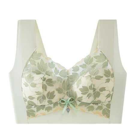 OJSFQUFP Woman S Bras Green Low Back Bra for Women Wirefree Seamless Bra Backless Multiway Straps Convertible Bra with Padded Removeable L2