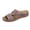 Purple, variant on Womens Floral Wedge Slide Sandals - Comfortable Navy PU Faux Leather Open Toe Casual Summer Shoes,Size 6