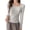 Gray, variant on Women's Cotton Tops Slim Fitted Crew Neck/ V-neck Long Sleeve Base Layer T-Shirts Casual Solid Color Tees (XL, White|V-neck)