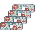 thumbnail image 3 of 3 Pcs SKYSONIC Faucet Absorbent Mat Mermaid Birthday Sea Friends Washable Counter Drying Pads Behind Faucet for Kitchen Bathroom, 3 of 7