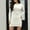 White, variant on Swuxness Women Long Sleeve Knit Sweater Dresses, Women Casual Mini Dresses, Women's Solid Color Mid Length Cable Knit Layering Sweater Slim Short Dress Coffee, S