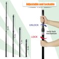 thumbnail image 3 of IC ICLOVER Tarp Poles - Telescoping Camping Tent Poles Replacement, Upgraded 4-Section Heavy Duty Aluminum Rods with Stakes & Guylines for Rain Fly, Camping Shelter, Awning Canopy RV Car, Set of 2, 3 of 6