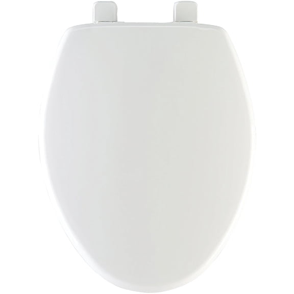 Mayfair Slow Close Toilet Seat 1880SLOW Elongated Plastic - White — Residential Use, Standard Application