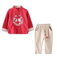 thumbnail image 4 of Kogui Toddler Golf Clothes Boys Summer Outfits 2 Piece Top and Shorts Casual Kids Clothing Set 5T 6T (Red,5-6 Years), 4 of 8
