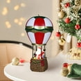 thumbnail image 2 of Bfogop LED Christmas Decorations Hot Air Balloon Fireplace Miniature Resin Ornaments Village Holiday Tabletop Decor Light Up Christmas Santa Claus Collectible Figurines Housewarming Gift, 2 of 5
