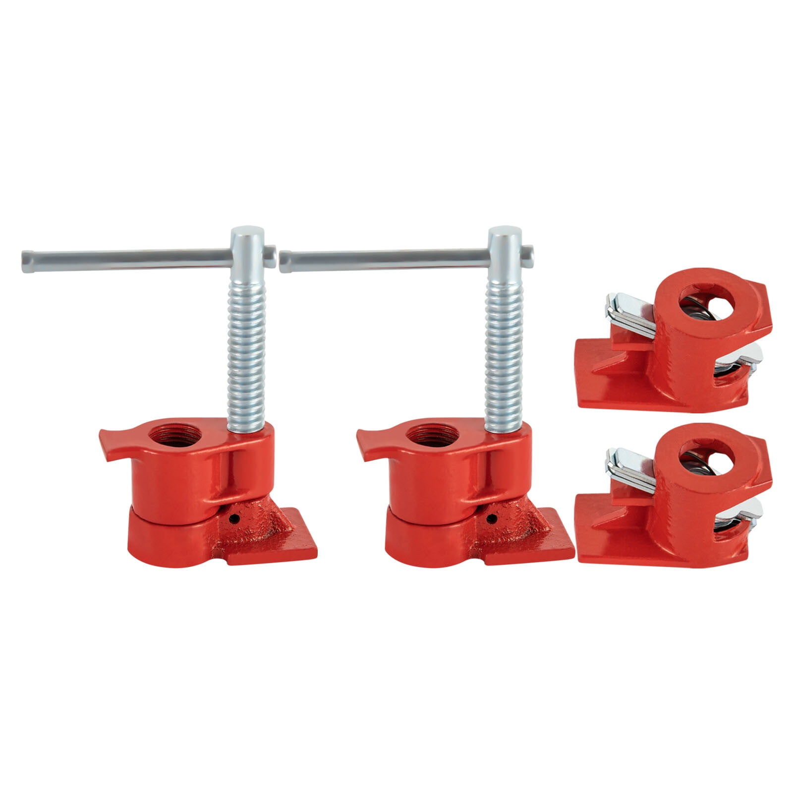 DENEST 2 Set 1/2" Wood Gluing Pipe Clamps, Heavy Duty Pipe Clamp Fixture Set for Woodworking