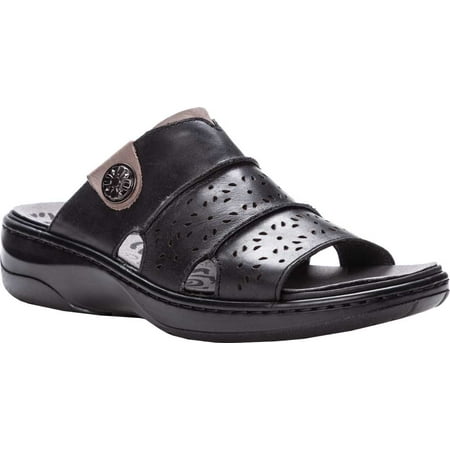 

Women s Propet Gertie Perforated Slide Black Leather 6 2E