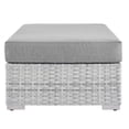 thumbnail image 5 of Lounge Chair Ottoman, Rectangular, Rattan, Wicker, Grey Gray, Modern Contemporary Urban Design, Outdoor Patio Balcony Cafe Bistro Garden Furniture Hotel Hospitality, 5 of 6