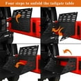 thumbnail image 3 of Hooke Road 2-Tier Tailgate Table Rear Foldable Cargo Shelf Fit Jeep Wrangler JK JL 2007-2023, 3 of 15