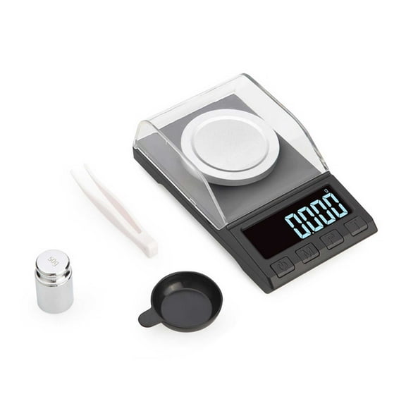 JUNTEX Digital Pocket Scale Electronic Weighing Scales w/ 8 Units g/tl/dwt/gn/ozt/oz/ct/mg Mini LCD Pocket Scale w/ Calibration