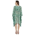 thumbnail image 4 of Moomaya WoMen's Short Hoodie Kaftan Loose Tunic Kimono Sleeve Mini Beach Cover Up Dress, 4 of 7