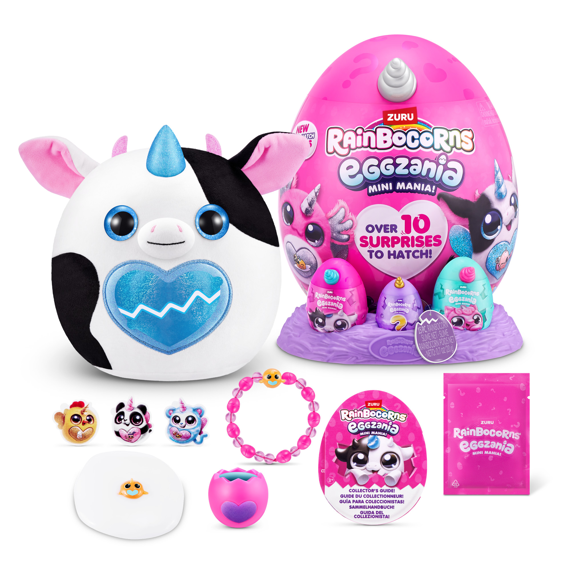 Rainbocorns Eggzania Mini Mania by ZURU Plush Surprise Unboxing with Animal Soft Child Toy