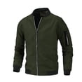 thumbnail image 5 of IAJDKMEK Men's Casual Utility Jacket - Winter Workwear Style, Zip-Up with Pockets, Comfortable Jackets for Men Everyday,Army Green L, 5 of 5