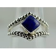 thumbnail image 5 of Navya Craft Lapis Cushion Shape Silver Statement Ring 925 Sterling Silver Handmade Women Statement Ring Size 4.5, 5 of 5
