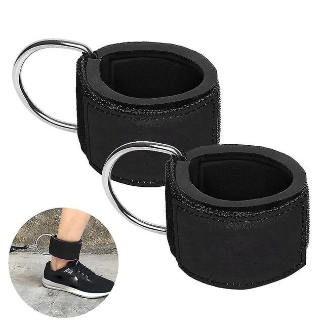 JFBUJC 2pcs Adjustable Ankle Straps For Cable Machine Gym Ankle Strap D-ring Ankle Cuff Straps