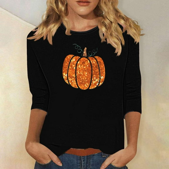 Aueoeo Graphic Tees For Women Oversized Tees For Women Trendyable Women'S Printed Casual Round Neck Pullover 3/4 Sleeve Top Oversized Graphic Tees For Women