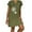 Army Green-dandelion, variant on Jophufed Summer Dresses for Women 2025 Plus Size V Neck Short Sleeve Casual Hot Vacation Solid Color Party Beach Mini Shirt Dress