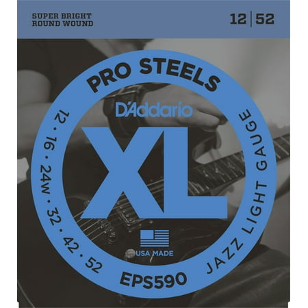 Jazz Guitar Exercises - D'Addario EPS590 ProSteels Electric Guitar Strings, Jazz Light, 12-52