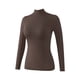 thumbnail image 2 of Ropa interior térmica de moda para mujer, blusa de poliéster de manga larga con cuello alto, cómoda y lisa., 2 of 5