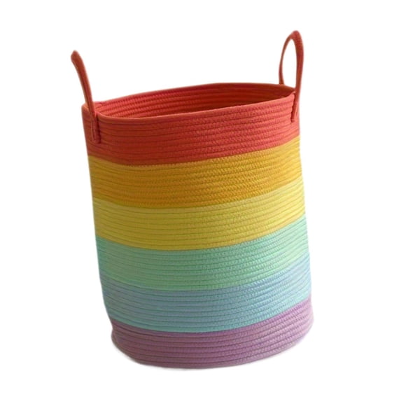 Cesta de almacenamiento independiente de cuerda tejida para ropa sucia. 6 colores