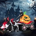 thumbnail image 2 of Gymax 9 FT Long Halloween Inflatable Decoration Grim Reaper Driving Pumpkin Carriage, 2 of 10